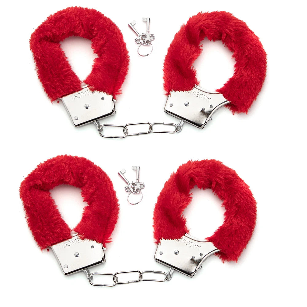 Accessoires érotiques Toys sexuels 2pc BDSM Bondage menottes pour les contraintes sexuelles Cuffs Fetish Adult Couples Games Produits sexuels