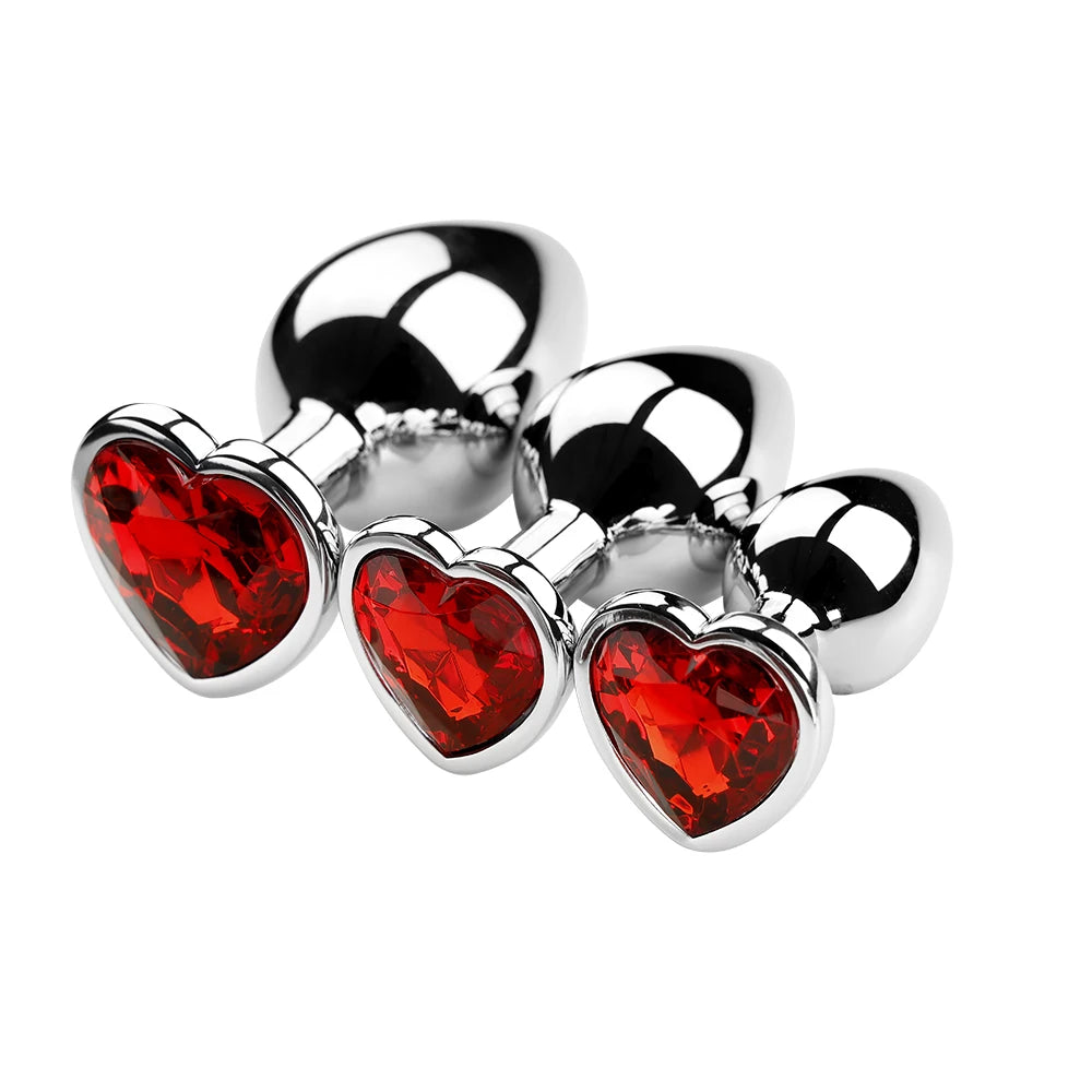 S/m/l plug anal métal toys sexe adulte pour femmes hommes cristales érotiques stimulateur de bouche de cul masseur de la prostate bien