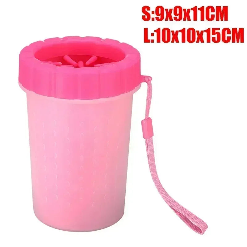 Chien de pied de pied tasse path lasher nettoyeur chien chat bas de pas brosse de nettoyage