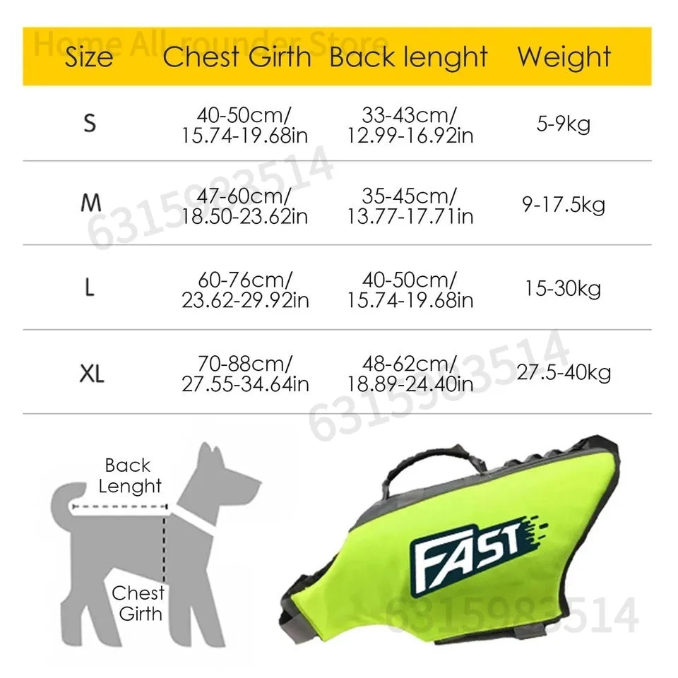 Gilet de sécurité de sauvetage de natation pour animaux