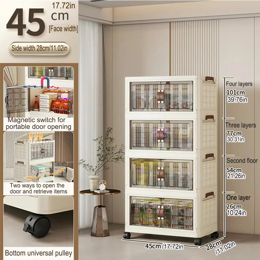 Armoire de rangement de rangement à pliage multifonction de grande capacité Organisateur de placard à poussière Boîtes de rangement faciles à installer