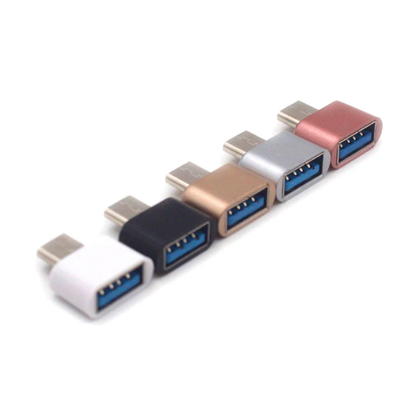 USB 3.0 Type-C vers l'adaptateur OTG USB 2.0 pour Samsung Huawei Xiaomi Honor Redmi Oppo OnePlus Android Phone Data Sync Converter USB-C