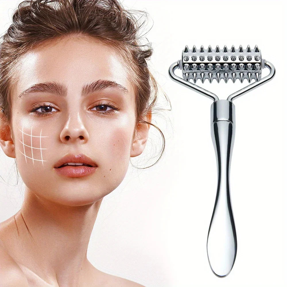 Masseur pour le visage Full Body Beauty Spa Skin Care Tools Acupressure Masser en acier inoxydable Massage du visage Rouleau Gua Sha Tool