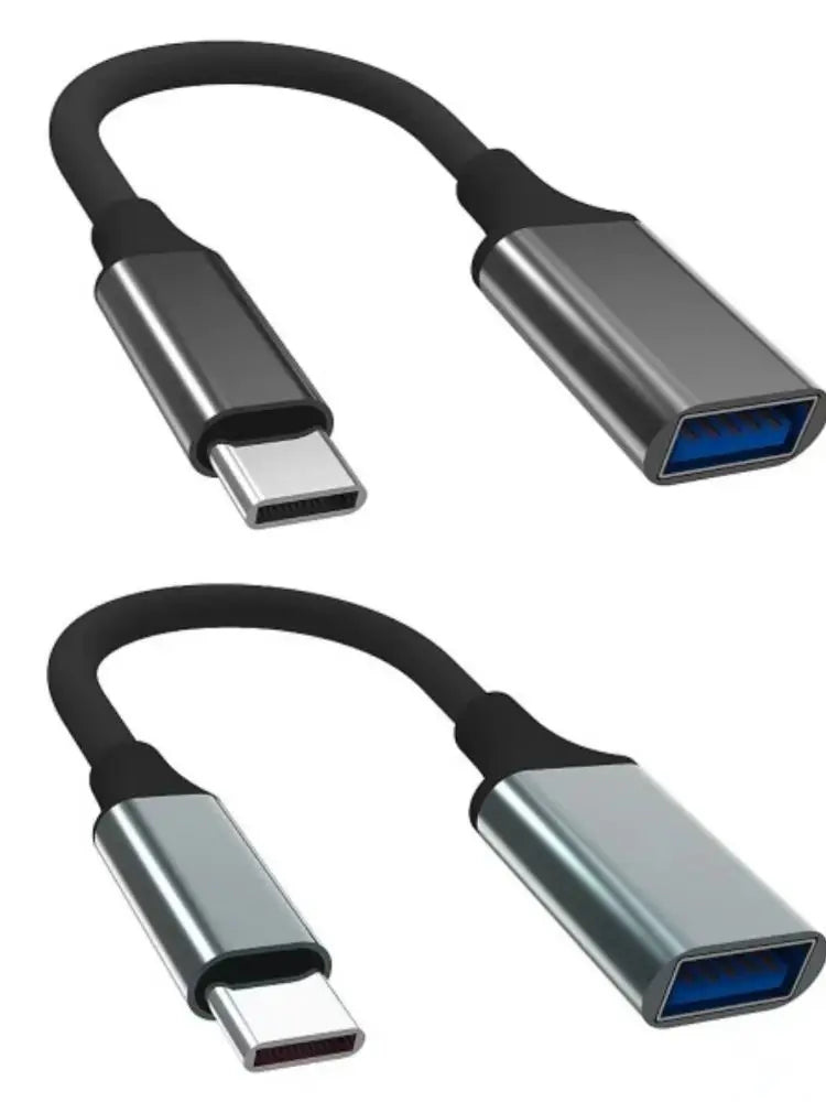 2PACK Connecteur USB-C haute vitesse USB 3.0 vers le câble adaptateur OTG de type C pour smartphones et tablettes, adaptateur téléphonique