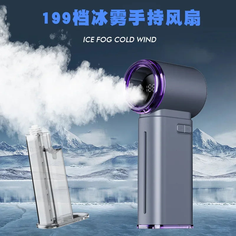 GF04 Handheld Fan 2025 New Humidifier Portable Air Cooler USB Rechargeable Mini Cooling Device For Home Office Outdoor HyperChil