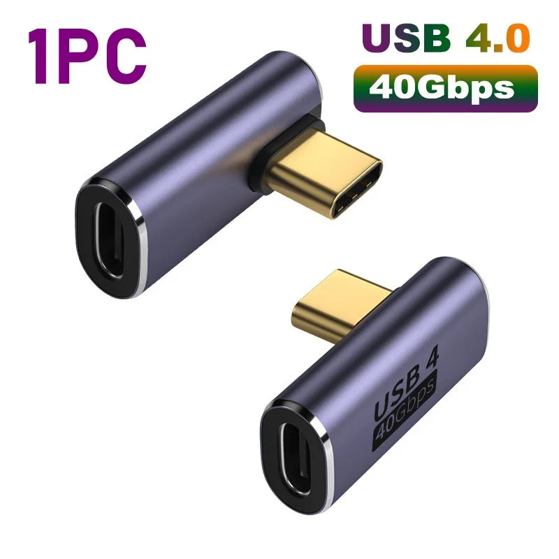 PD 100W USB 40 Gbps Terrain de données USB 4.0 Thunderbolt 4 Type C Male vers le connecteur féminin Extenseur pour les ordinateurs portables du téléphone mobile