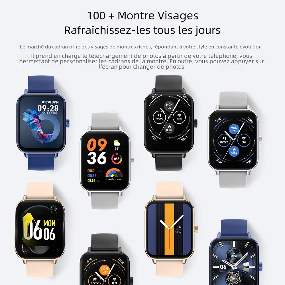 COLMI P81 VOIX CALLAGE SMART Watch Ultra 1,9 pouce Screen 24h Monitor de santé 100+ Modes de sport, Bluetooth Smartwatch Men Women