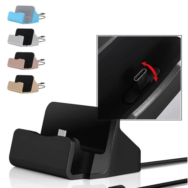 Type C USB Dock Charger Téléphone Porte-iphone 15 14 13 12 11 Pro Max Samsung S24 S23 Cradle Dock Dock Station Stand de charge