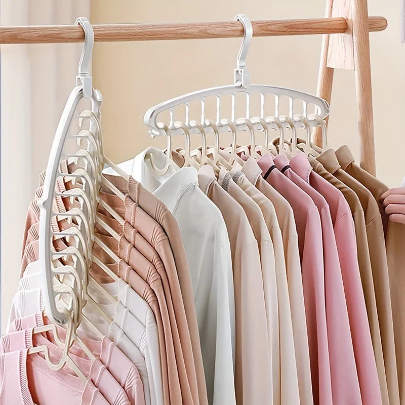 Pliage de vêtements multi-trous cintre non glissée rack de stockage espace sauvegarde de vêtements de vêtements organisateurs pour le pantalon de jean armoire écharpe