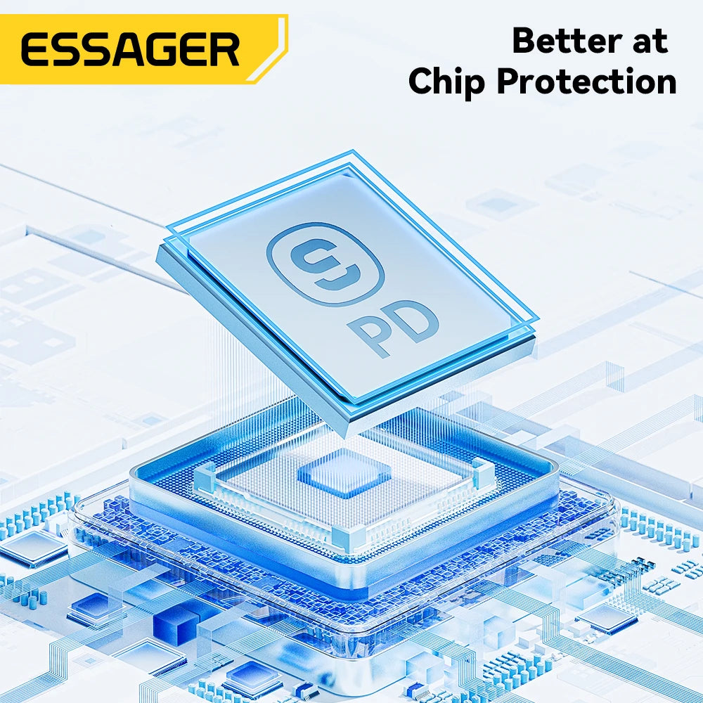 Essager USB C Câble pour iPhone 14 13 12 11 Pro Max 8 plus 20W Câble de charge rapide Type C à l'éclairage Date Fire pour iPad MacBook