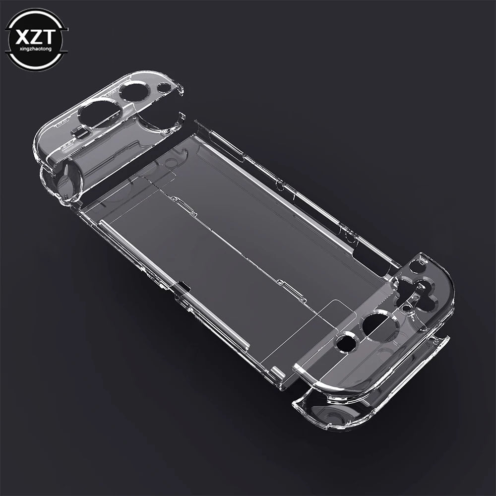 Clear Case Crystal Protect Shell for Nintendo Switch OLED Transparent Hard Case Cover dockable for Switch OLED Console Accessory