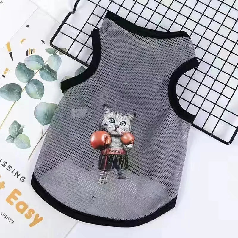 Vêtements de chat de mode Vêtements pour chiens pour chiens pour petits chiens chihuahua bulldog de bulldog gilet t-shirt super cool bel vêtements de chiot