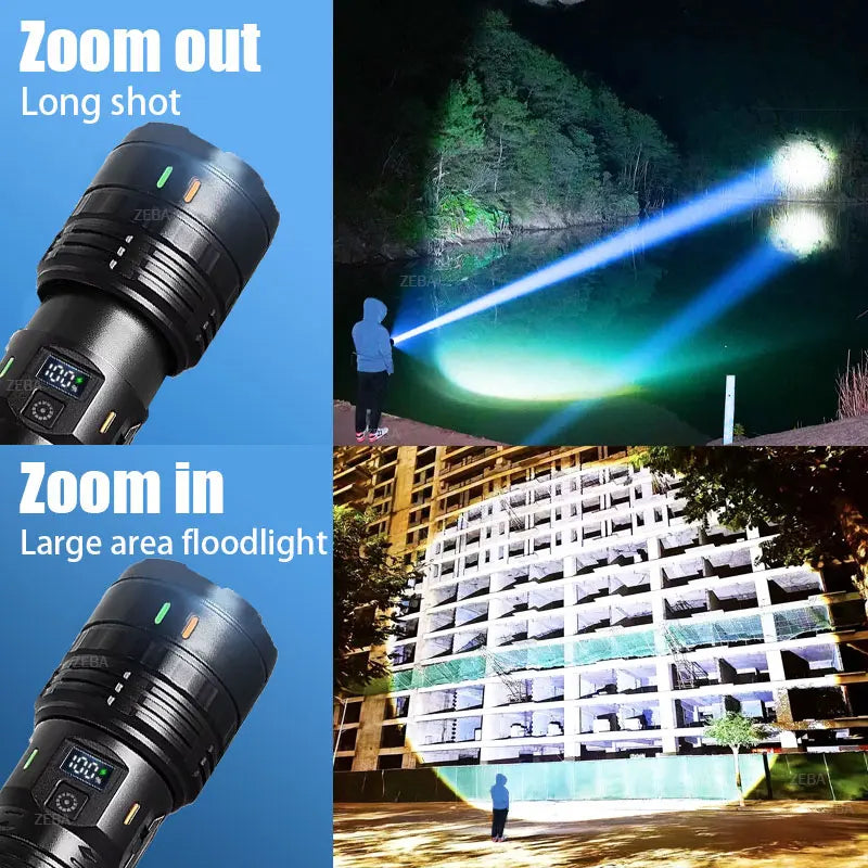 30000000lm lampe de poche à LED haute puissance