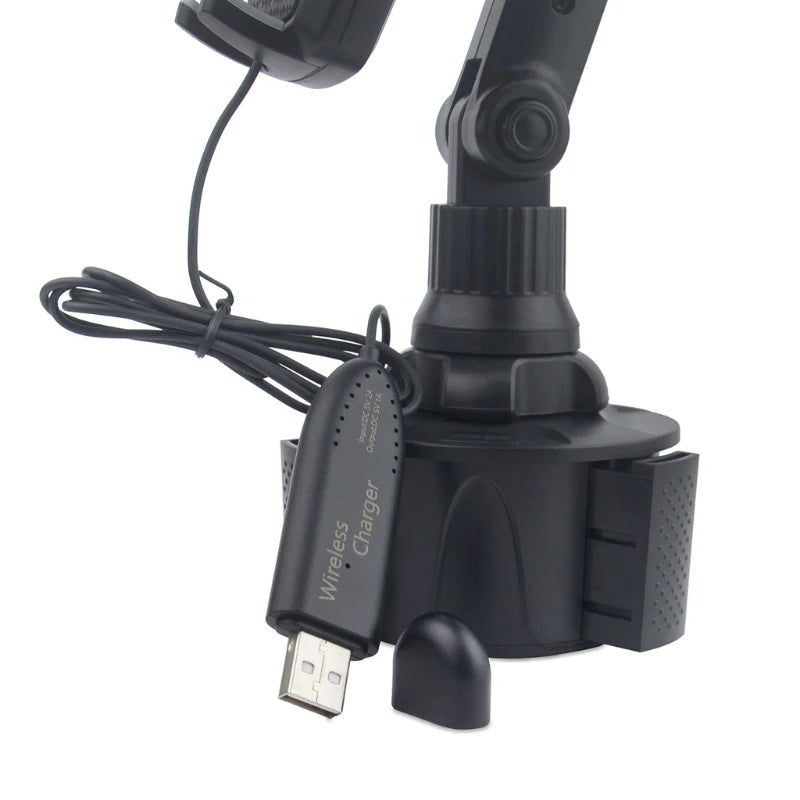 Angle réglable 5W Cup de voiture USB Solder de chargeur sans fil de téléphone mobile support support de berce