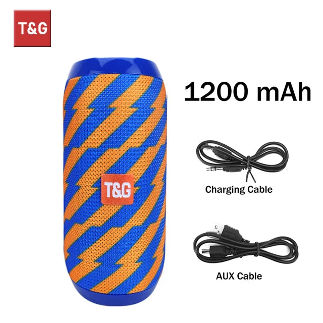 Haut-parleur Bluetooth T&G TG117 TWS Portable Boîte de son imperméable haut-parleur en plein air en extérieur en plein air enjambé les haut-parleurs de surround Poutenir la radio FM TF