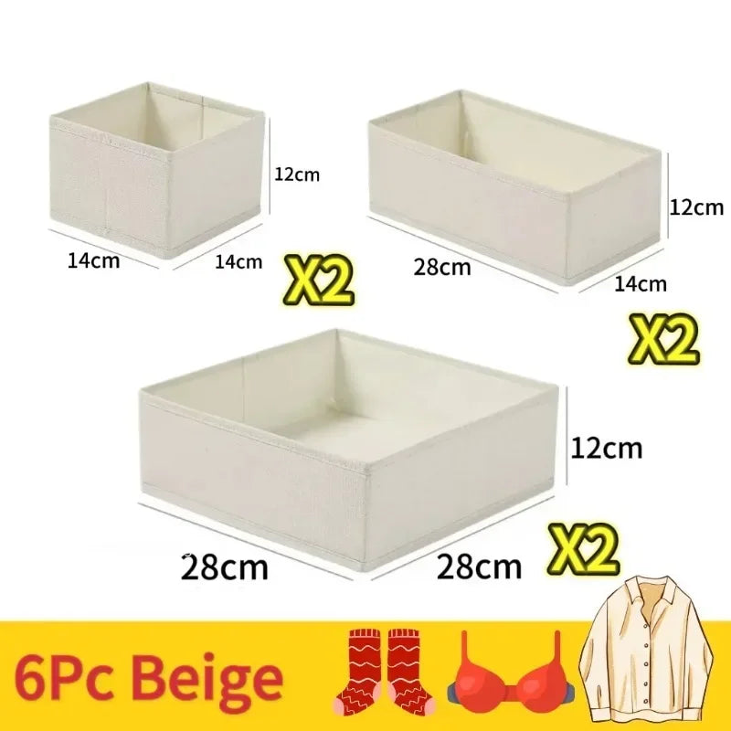 Foldable Lingerie Organizer Bra Underwear Socks Drawer Closet Storage Box Space Saving Easy Assembly