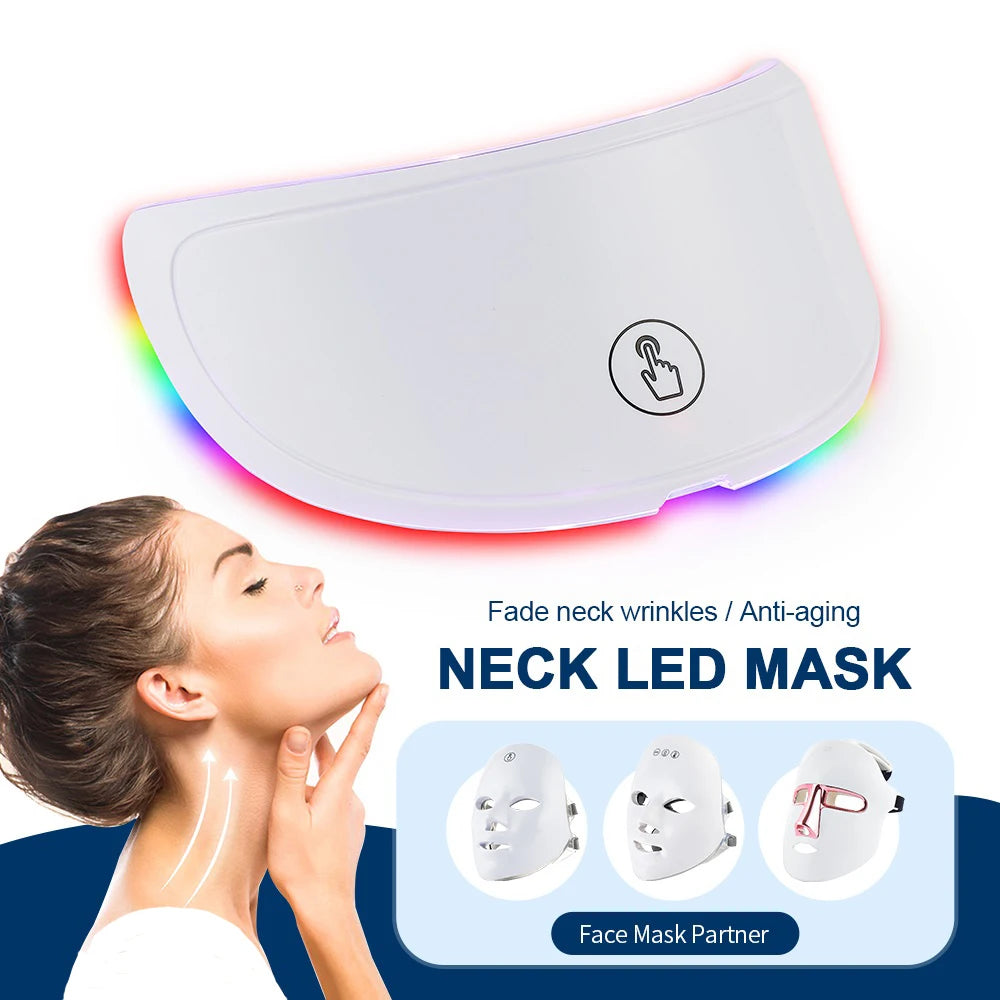 Sans fil 7 couleurs LED Face Beauty Machine Photon Nou du cou de couvrage du cou de couture serrer le rajeunissement