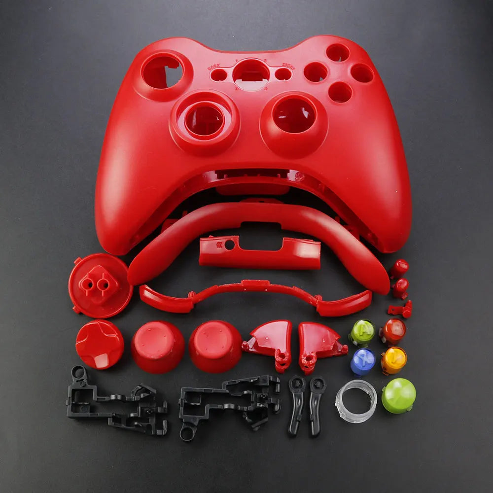 JCD For XBOX 360 Wireless Controller Full Case Gamepad Housing Shell Cover with Buttons Kits Analog Stick Bumper Accessories