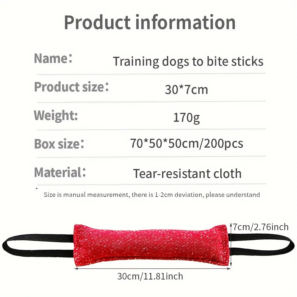 Dog Training Bite Stick Double Handle Interactive Toy Teeth Grinding Dog Training Stick Pet Dog Training Jute Sleeve Dog Toys