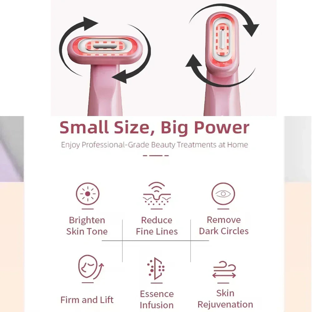 360 ° Face Eey Beauty Care Device Microcurrent 4 in1 Bleu rouge Light Facial Louting Wand Eye Massageur Skin Restanding Anti Wrinkle