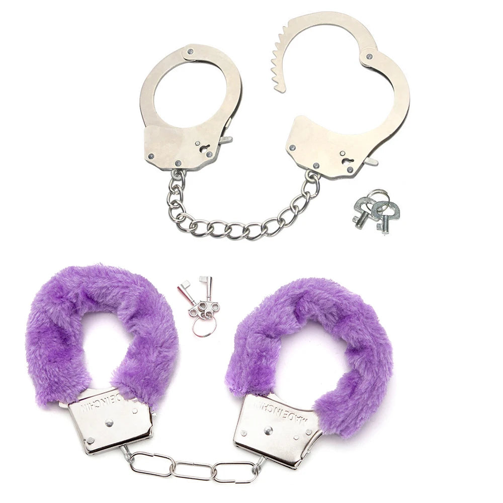 Accessoires érotiques Toys sexuels 2pc BDSM Bondage menottes pour les contraintes sexuelles Cuffs Fetish Adult Couples Games Produits sexuels