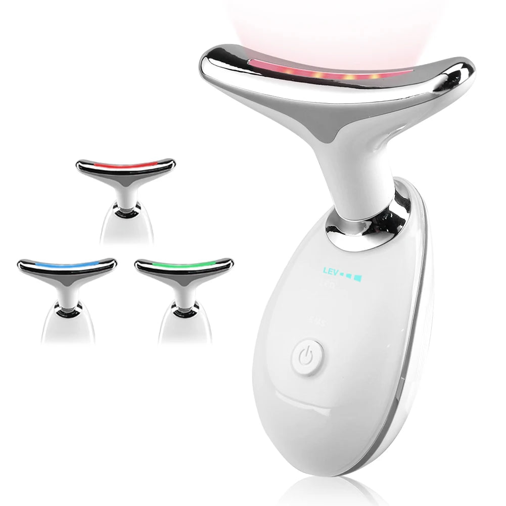 Neck Beauty Device 3/7 modes légers de la peau serrage et outil de levage Masseur de visage électrique portable pour les soins de la peau