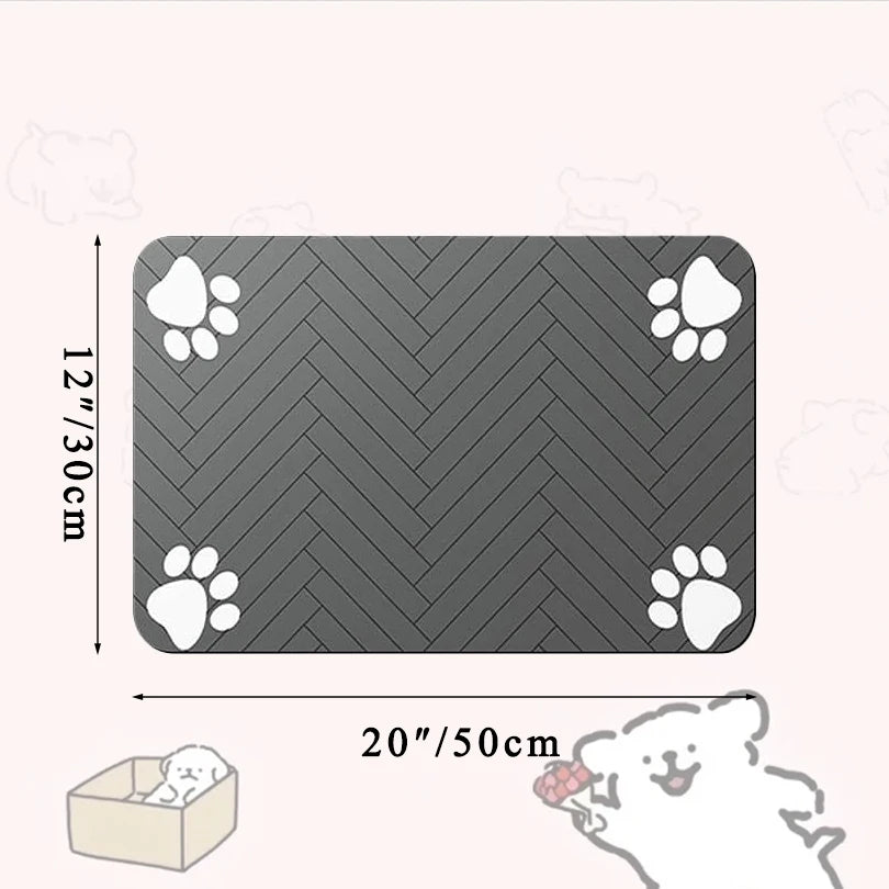 Pièces de dropshipping pour animaux de compagnie pour animaux de compagnie pour la nourriture et le bol d'eau, avec un support en caoutchouc étanche, tapis d'eau sec rapide pour chat pour chiens