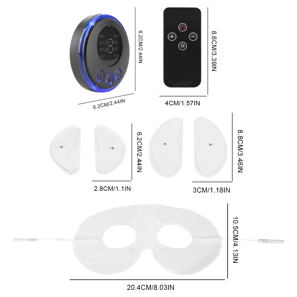 EMS Masseur facial Stimulateur musculaire actuel Stimulateur anti-rides et s'arracher le visage USB charge 8 modes 19 niveaux pour les femmes