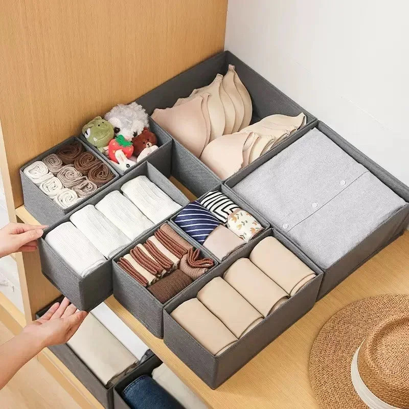 Foldable Lingerie Organizer Bra Underwear Socks Drawer Closet Storage Box Space Saving Easy Assembly