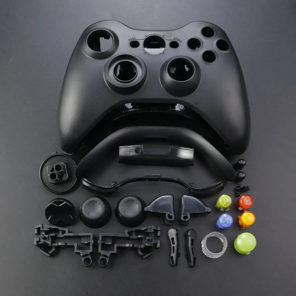 JCD For XBOX 360 Wireless Controller Full Case Gamepad Housing Shell Cover with Buttons Kits Analog Stick Bumper Accessories