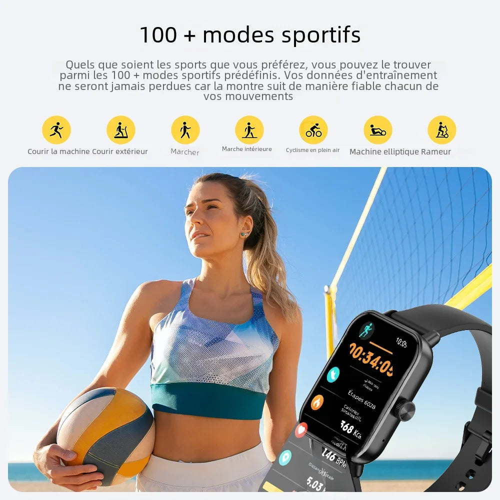 COLMI P81 VOIX CALLAGE SMART Watch Ultra 1,9 pouce Screen 24h Monitor de santé 100+ Modes de sport, Bluetooth Smartwatch Men Women