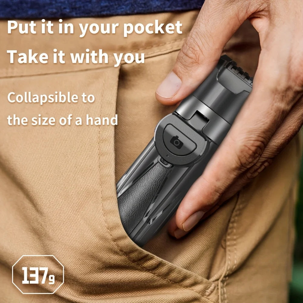 TROIS DES PROPRIÉTÉ PORTABLE PORTABLE AVEC LA RÉSILOBILITÉ SANS WIRESSE DÉTACHABLE, SMARTPHONE MINI GRIP, Charge USB, Horizonta
