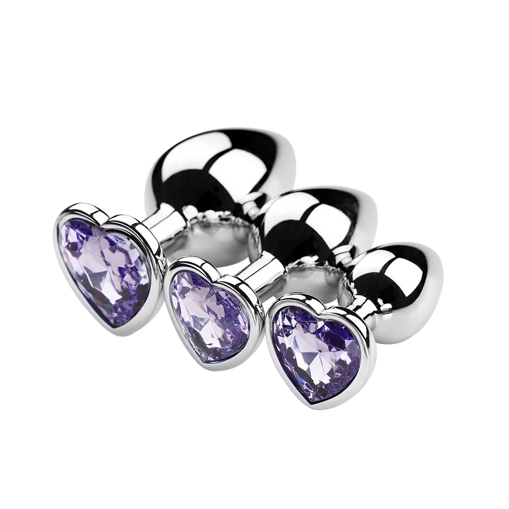S/m/l plug anal métal toys sexe adulte pour femmes hommes cristales érotiques stimulateur de bouche de cul masseur de la prostate bien