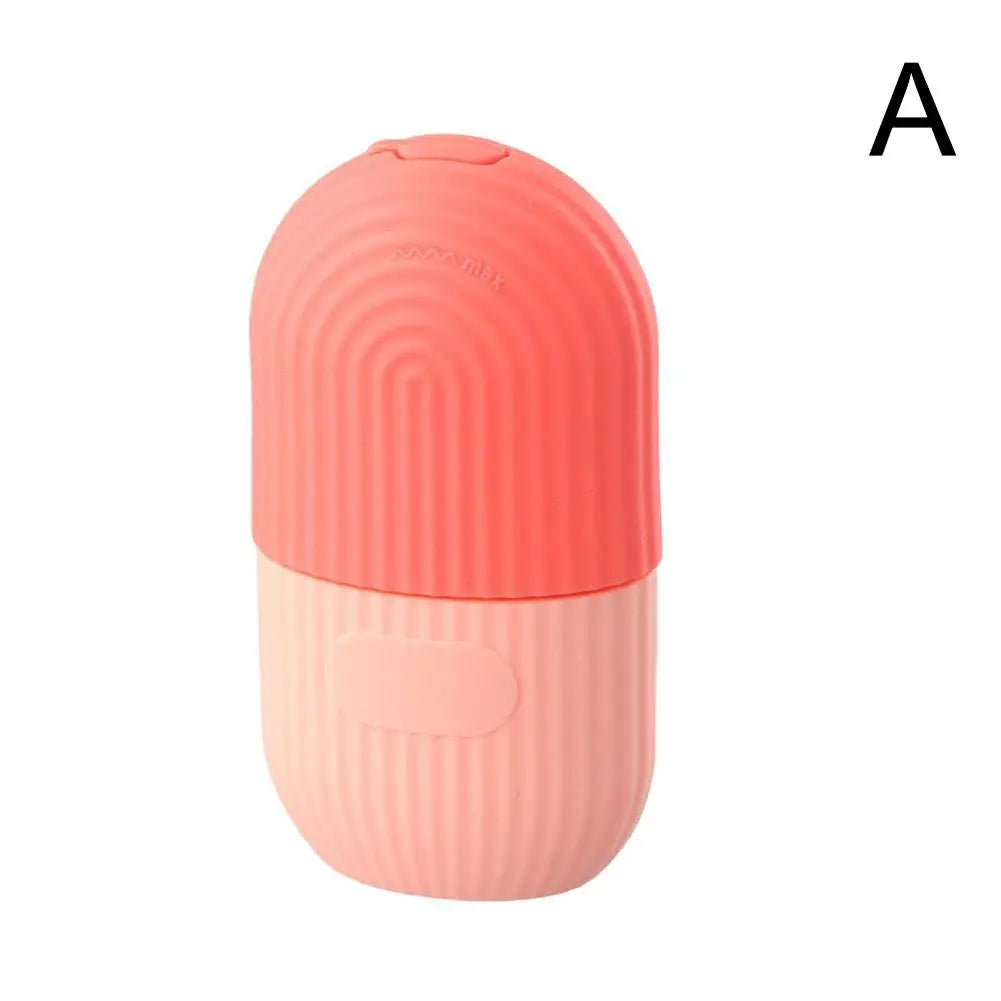 Plateaux en silicone beauté soulevant le visage de boule de glace contournant la peau oculaire