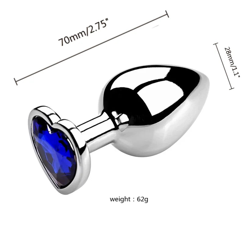 S/m/l plug anal métal toys sexe adulte pour femmes hommes cristales érotiques stimulateur de bouche de cul masseur de la prostate bien