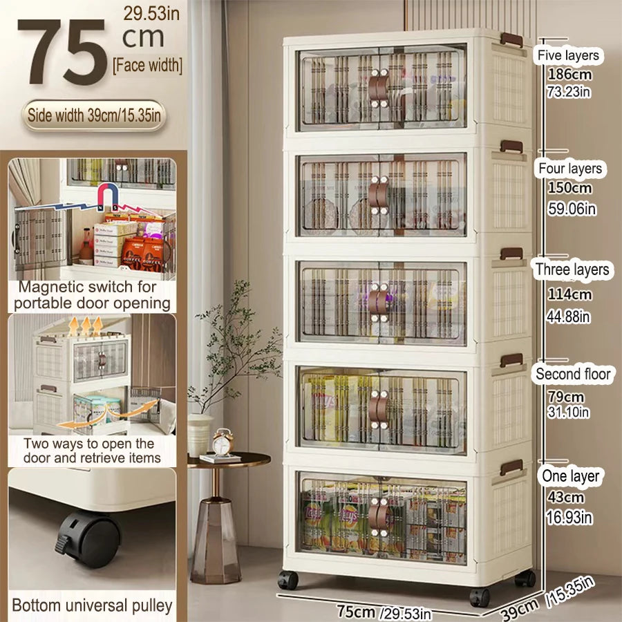 Armoire de rangement de rangement à pliage multifonction de grande capacité Organisateur de placard à poussière Boîtes de rangement faciles à installer