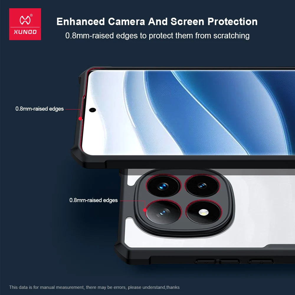 Xundd For Realme GT 7 GT 7T Global Version Case Airbag Shockproof Shell TPU+Acrylic Yellowing-Resistant Back Transparent Cover