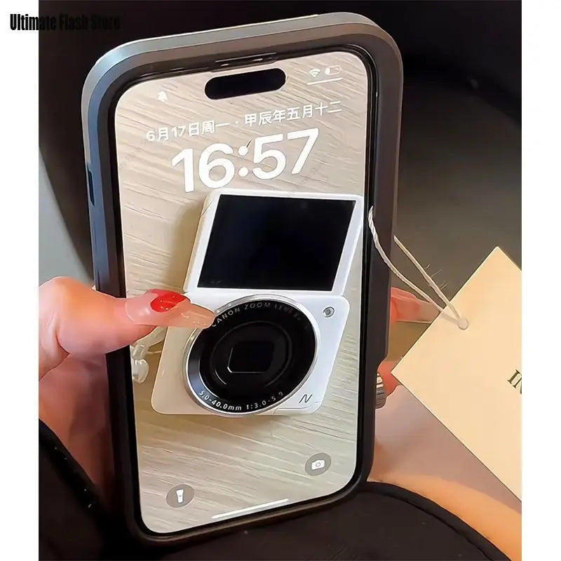 All-in-one camera phone case for iPhone 16 15 Pro 14 13 12 11 with mirror magnetic suction Bluetooth connection protective case