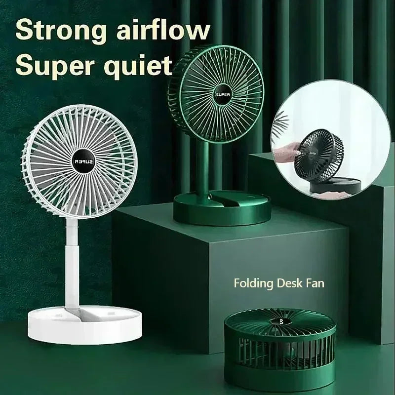 Bureau pliable rechargeable petit ventilateur mini-facteur portable portable USB Home Low Bruit Haute durée Mini ventilateur électrique