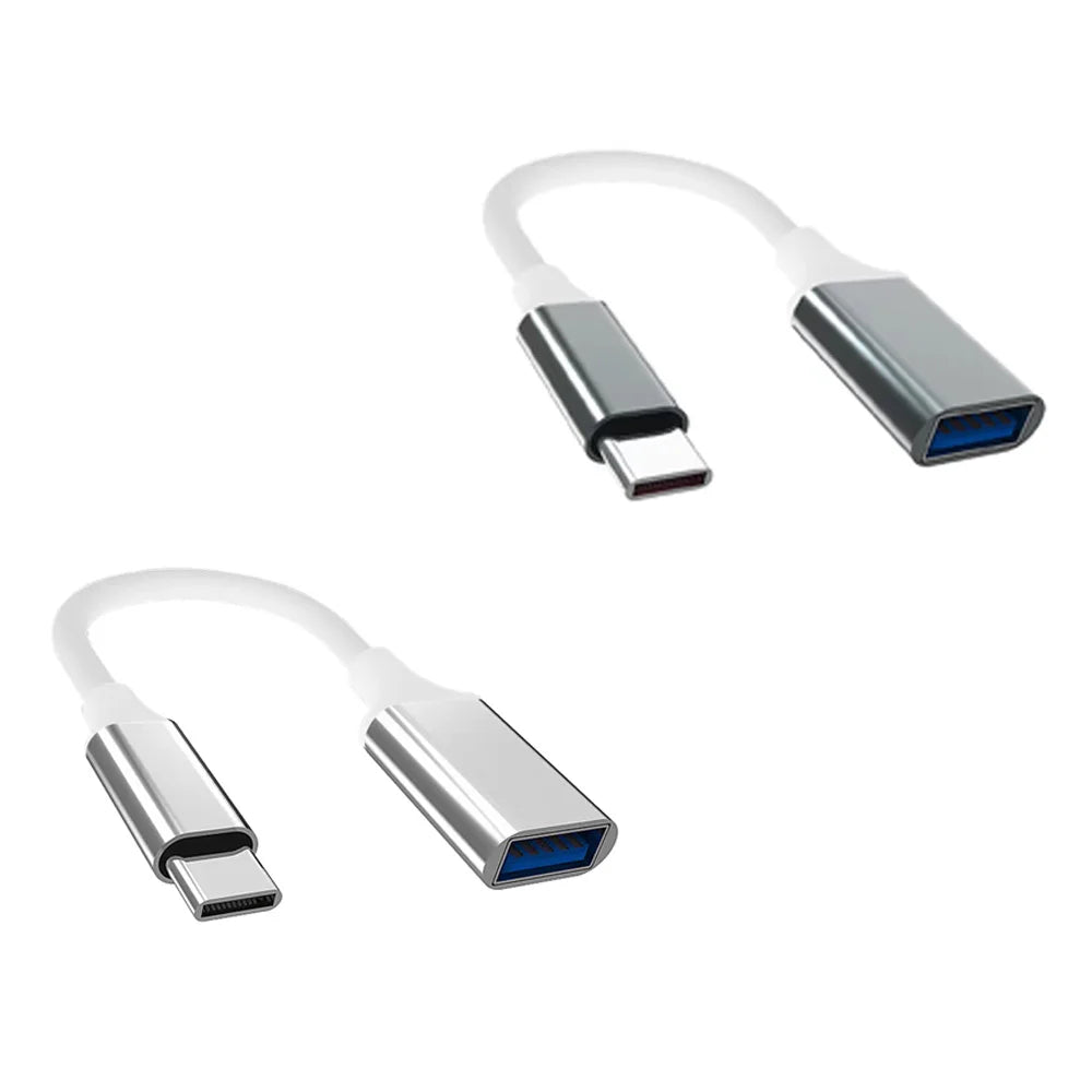2PACK Connecteur USB-C haute vitesse USB 3.0 vers le câble adaptateur OTG de type C pour smartphones et tablettes, adaptateur téléphonique