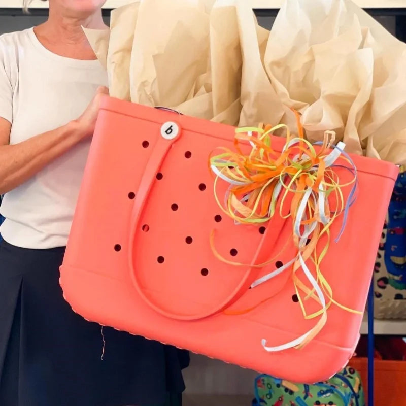XL Beach Croc Bag EVA Rubber Waterproof Travel Picnic Storage Basket Extra Large Women Shopping Handbag Sac Jelly Beach Tote Bag