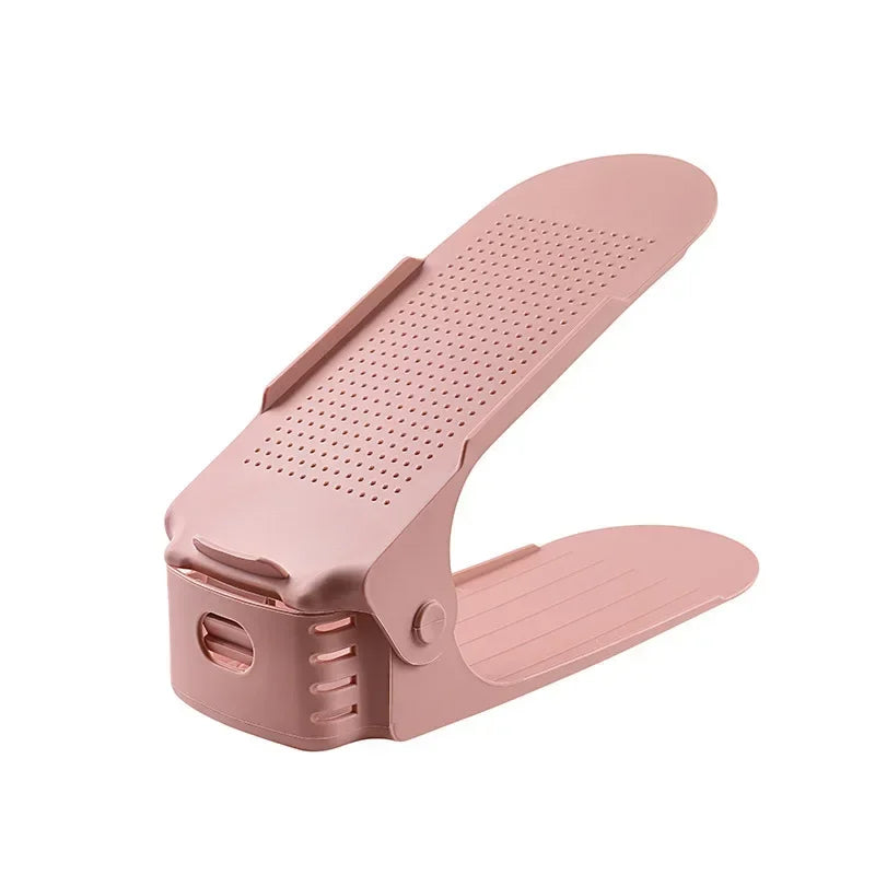 10pcs Shoe Spacker Slots réglables Slots Organisateur Chaussures Slots Space Saver Double Deck Rack Stept pour l'organisation du placard chaud