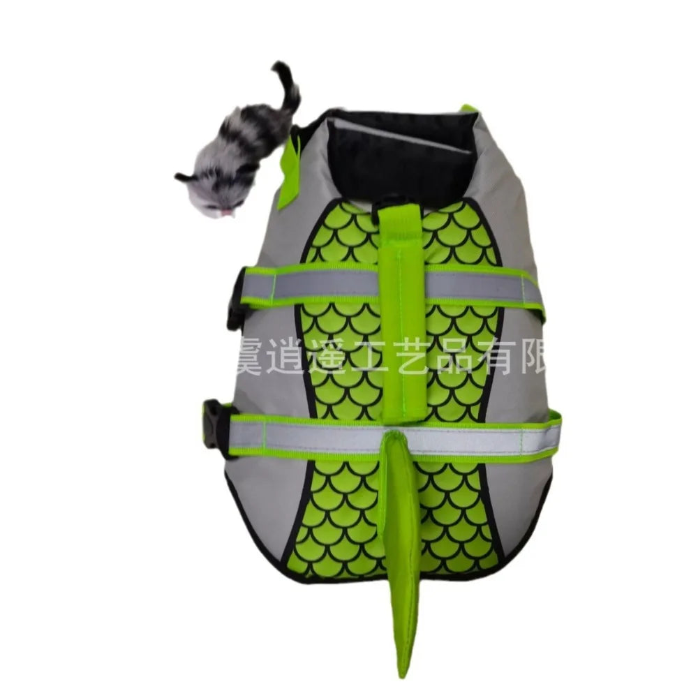 Shark Dog Life Jacket Enhanced Buoyancy Small Dogs Swimming Clothes Safety Vest with Handle for Medium Large Dogs Surfing
