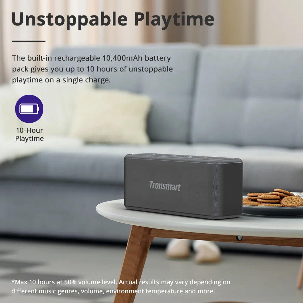 TRONSMART MEGA PRO BLUETOOTH EN SPEAGE PORTABLE 60W avec basse améliorée, NFC, IPX5 imperméable, assistant vocal