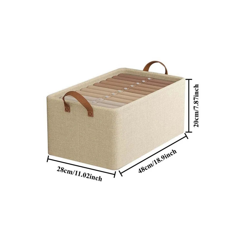 Boîte de rangement de vêtements pliables avec cadre en acier utilisé dans la garde-robe pour les vêtements et les pantalons et les paniers d'étagère d'organisation