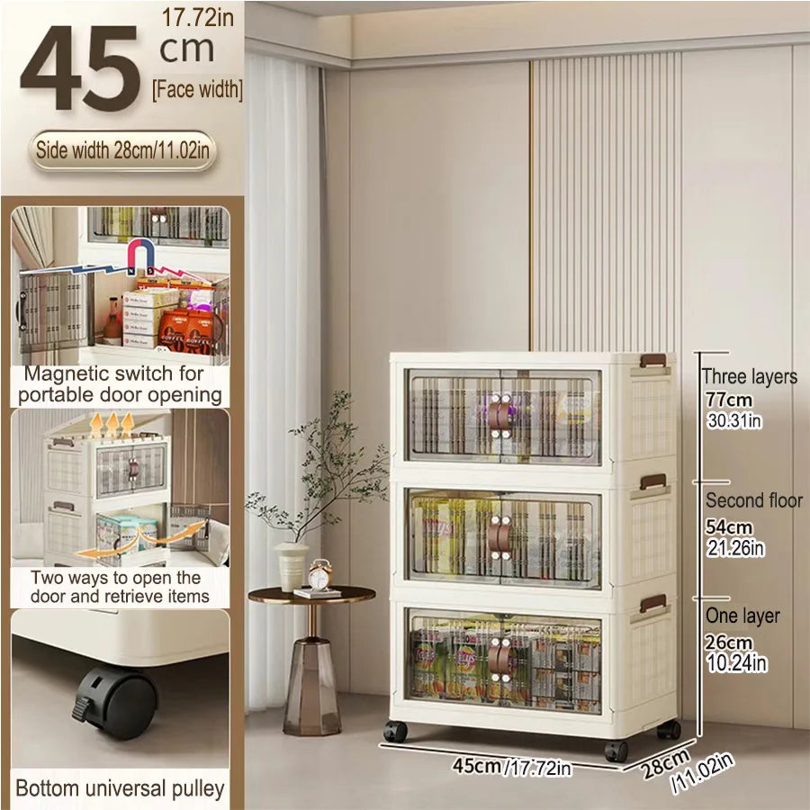 Armoire de rangement de rangement à pliage multifonction de grande capacité Organisateur de placard à poussière Boîtes de rangement faciles à installer