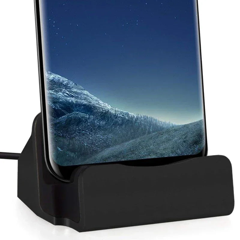 Type C USB Dock Charger Téléphone Porte-iphone 15 14 13 12 11 Pro Max Samsung S24 S23 Cradle Dock Dock Station Stand de charge