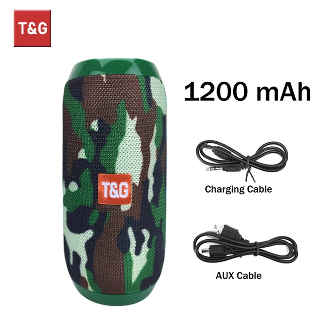 Haut-parleur Bluetooth T&G TG117 TWS Portable Boîte de son imperméable haut-parleur en plein air en extérieur en plein air enjambé les haut-parleurs de surround Poutenir la radio FM TF