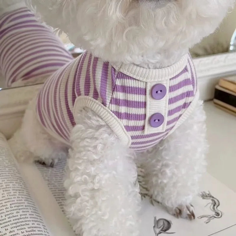 Pet Dog Vest Summer Puppy Vêtements Mignon Floral Flying Sleeves Dog T-shirt Chihuahua Pug Bichon Cat chien Vêtements Girl Girl