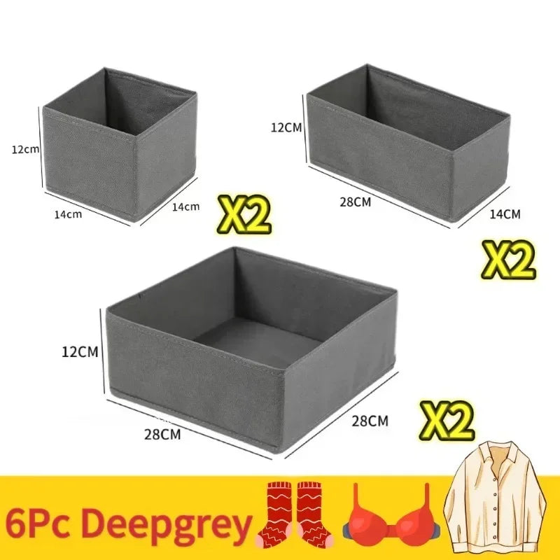 Foldable Lingerie Organizer Bra Underwear Socks Drawer Closet Storage Box Space Saving Easy Assembly